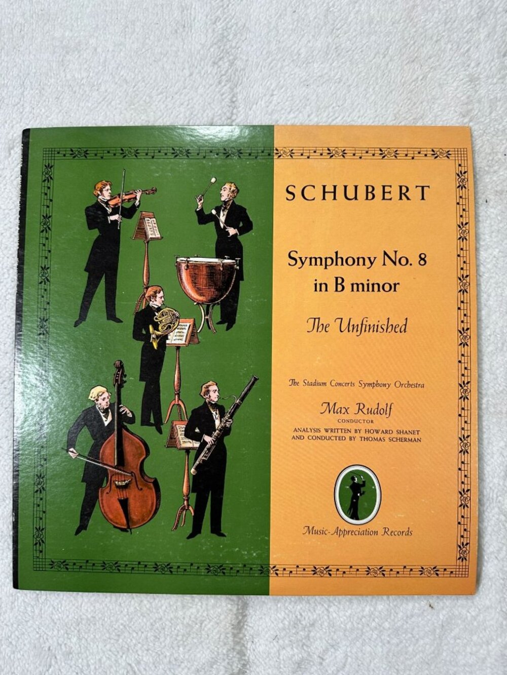 Schubert Symphony No 8 In B Minor The Unfinished LP 33 RPM Music-Appreciation